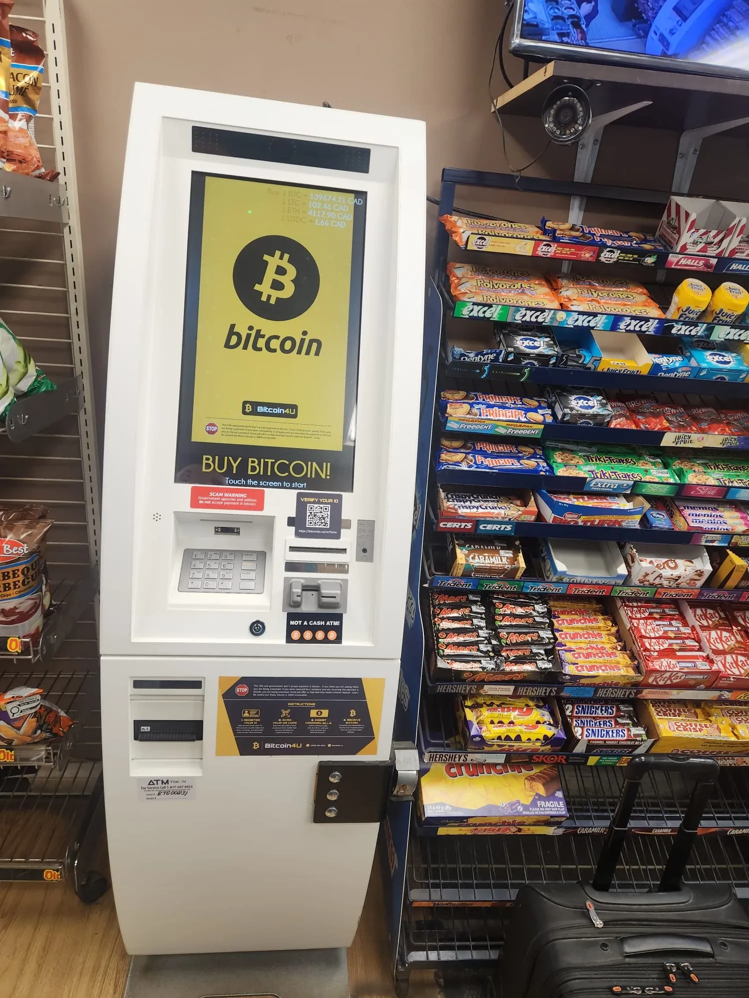 Bitcoin ATM inside Capilano Smoke Shop