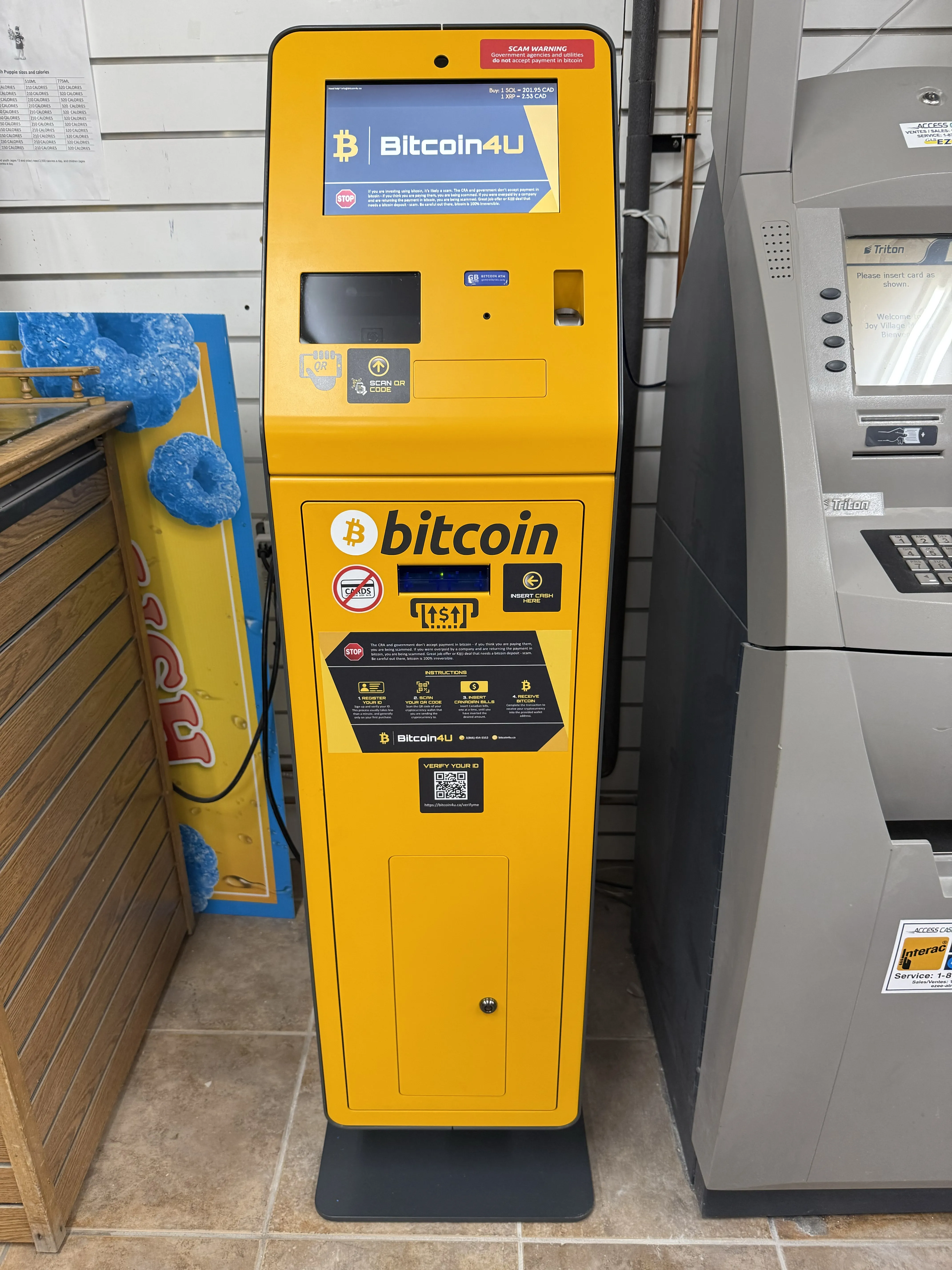 Bitcoin ATM inside Joy Village Market